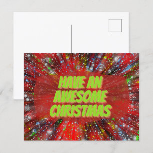 Have An Awesome Christmas Postcard