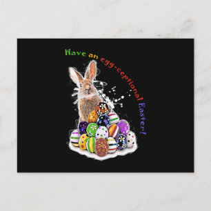 Have an egg-ceptional Easter! Easter Bunny Eggs Postcard