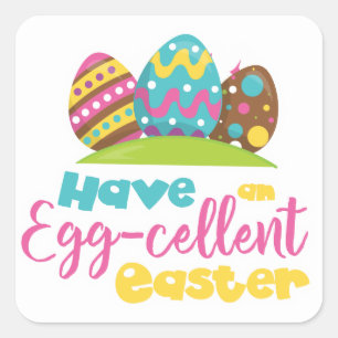 Have an eggcellent Easter word art sticker