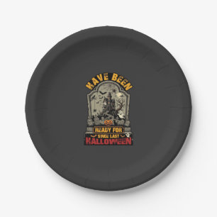 Have Been Ready Halloween Haunted House Tombstone Paper Plate