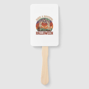 Have Bootiful Halloween Skeleton Hands Cat Skull W Hand Fan