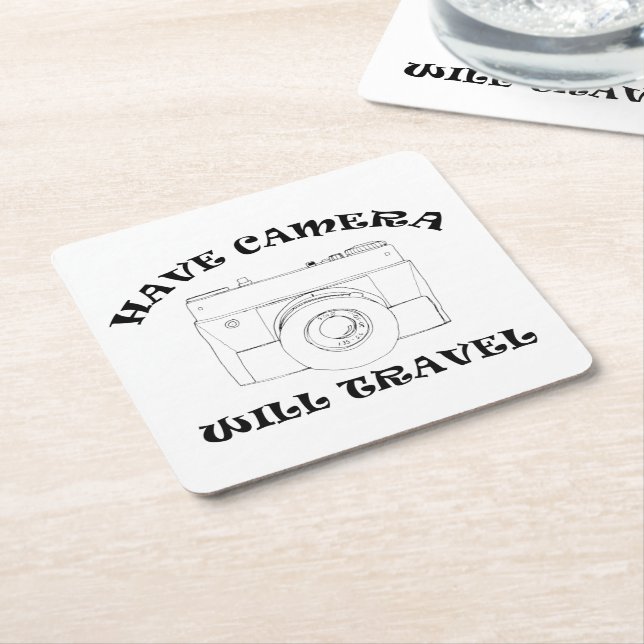 Have Camera, Will Travel - Stone Coaster (Angled)