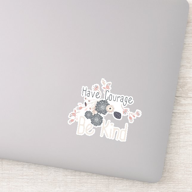 Have Courage Be Kind Peach Floral (Detail)