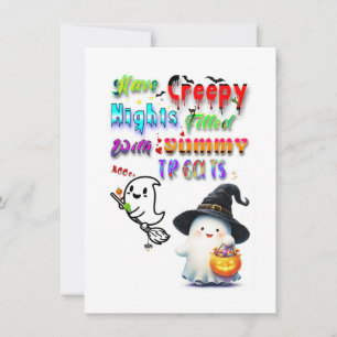 Have Creepy Nights Filled With Yummy Treats Holiday Card