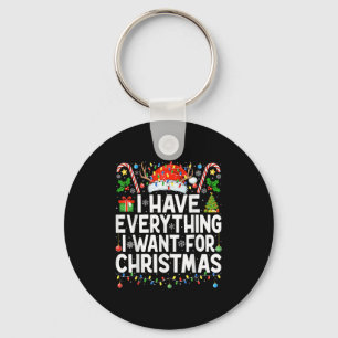 Have Everything I Want For Christmas Couple Pajama Keychain