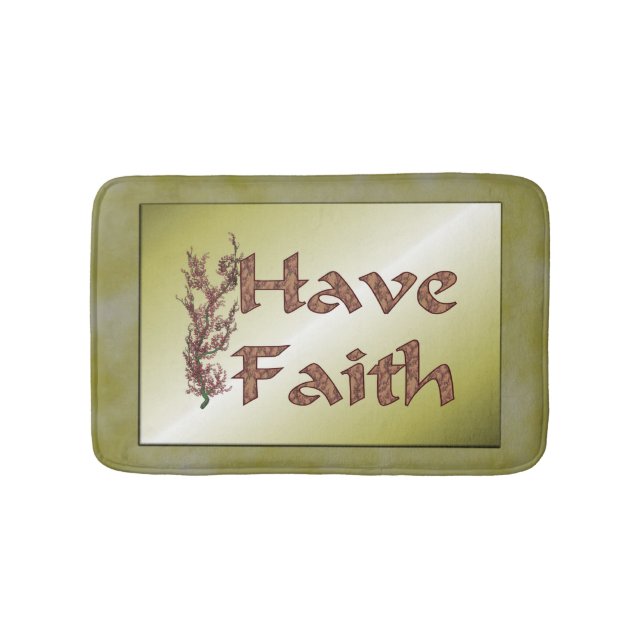 Have Faith Flowering Tree Inspirational Bath Mat (Front)