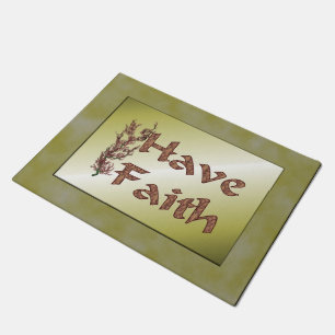 Have Faith Flowering Tree Inspirational Doormat