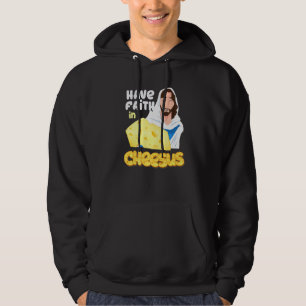 Have Faith In Cheesus Jesus Catholic Cheese Puns Hoodie