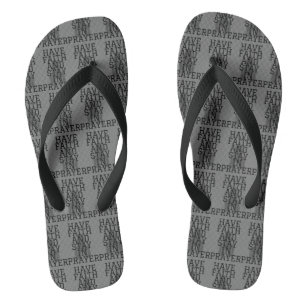 Have Faith In Prayer Bold G/B All-Over Unisex Flip Flops