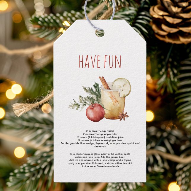 Have Fun | Christmas Drink  Gift Tags (Creator Uploaded)