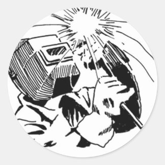 Have fun in your cubicle, I'll be welding! Classic Round Sticker