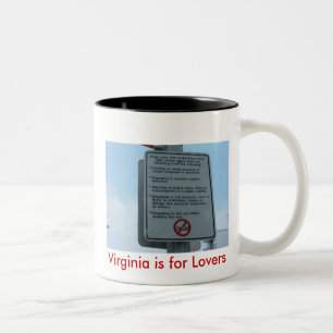 Have Fun, Virginia is for Lovers Two-Tone Coffee Mug