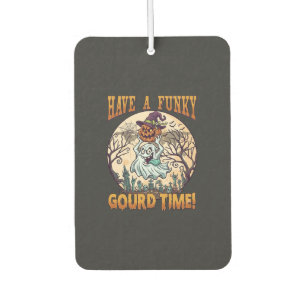 Have Funky Gourd Time Ghost Pumpkin Graveyard Air Freshener