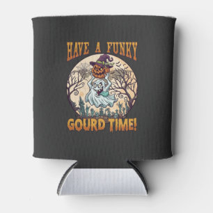 Have Funky Gourd Time Ghost Pumpkin Graveyard Can Cooler