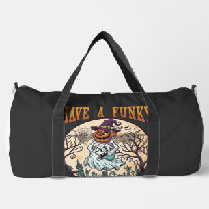 Have Funky Gourd Time Ghost Pumpkin Graveyard Duffle Bag