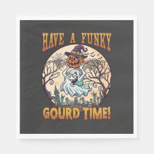 Have Funky Gourd Time Ghost Pumpkin Graveyard Napkin