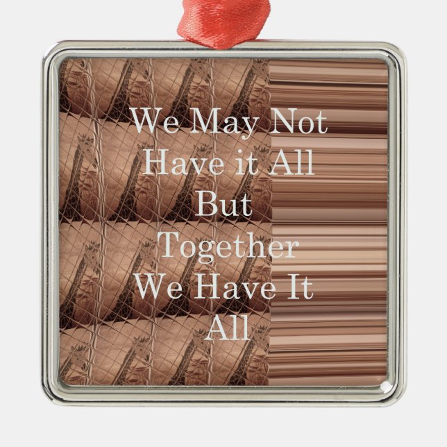 Have it all Giraffe Safari  Hakuna Matata woven so Metal Ornament (Front)