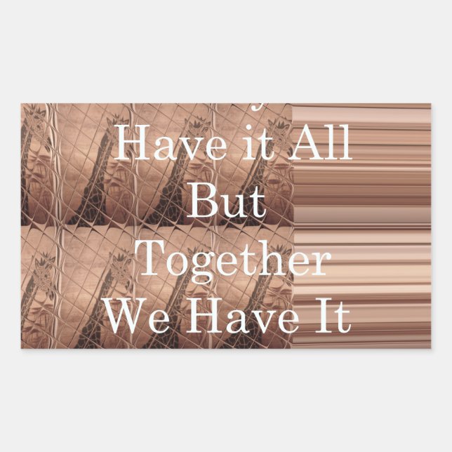 Have it all Giraffe Safari  Hakuna Matata woven so Sticker (Front)