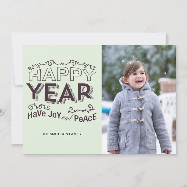 have joy and peace new year card (Front)