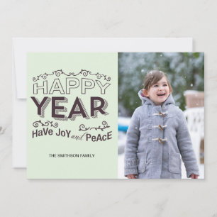 have joy and peace new year card