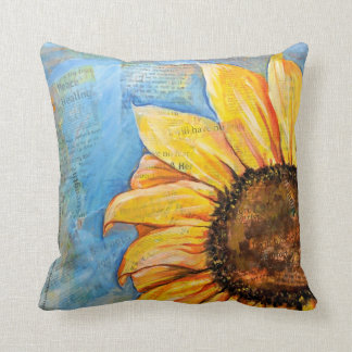 Have No Fear Sunflower Large Pillow