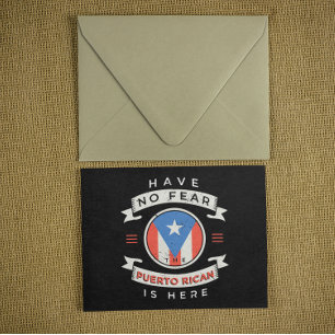 Have No Fear The Puerto Rican Is Here Funny Quote Postcard