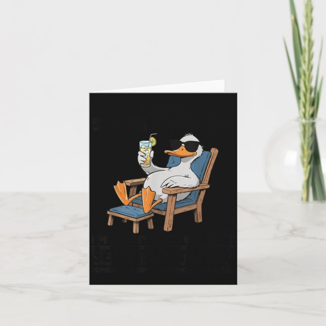 Have Selective Hearing Funny Sarcastic Duck Humour Card (Front)