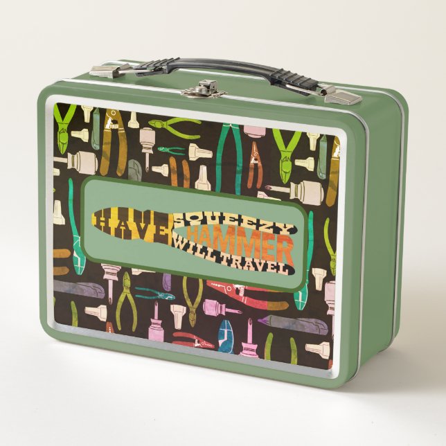 Have Squeezy Hammer Will Travel Metal Lunch Box (Front)