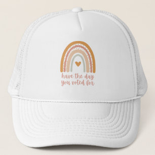 Have the Day You Voted For Colourful Pastel Rainbo Trucker Hat