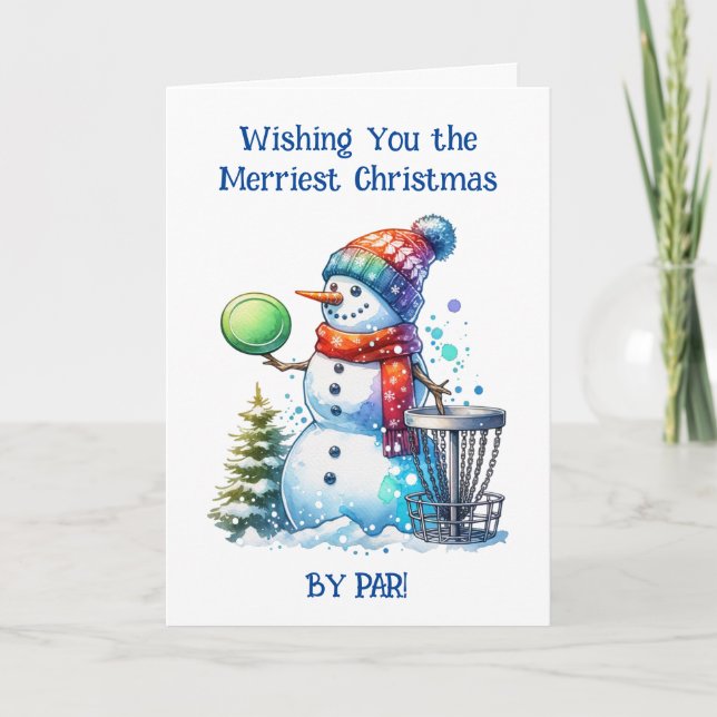 Have the Merriest Christmas by Par | Disc Golf Card (Front)