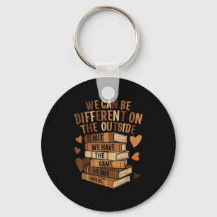 Have the same heart black history month book lover keychain