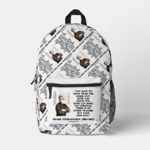 Have To Grow From Inside Out Teacher Soul Swami V Printed Backpack