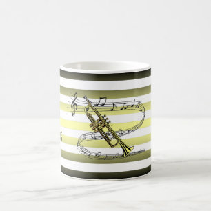 Have Trumpet ~ Will Travel ~ Musical Stripes ~ Coffee Mug