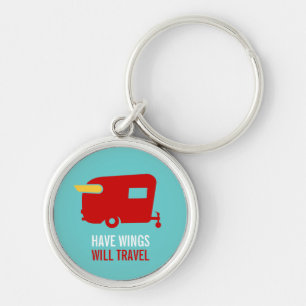 Have Wings Will Travel - Vintage Camping Keychain