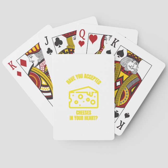Have you accepted cheeses Jesus funny cheese pun j Playing Cards (Back)