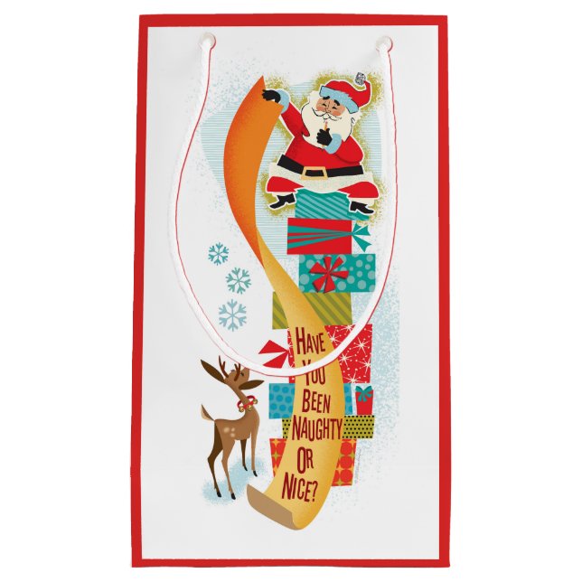 Have You Been Naughty Or Nice? Santa Gift Bag (Front)