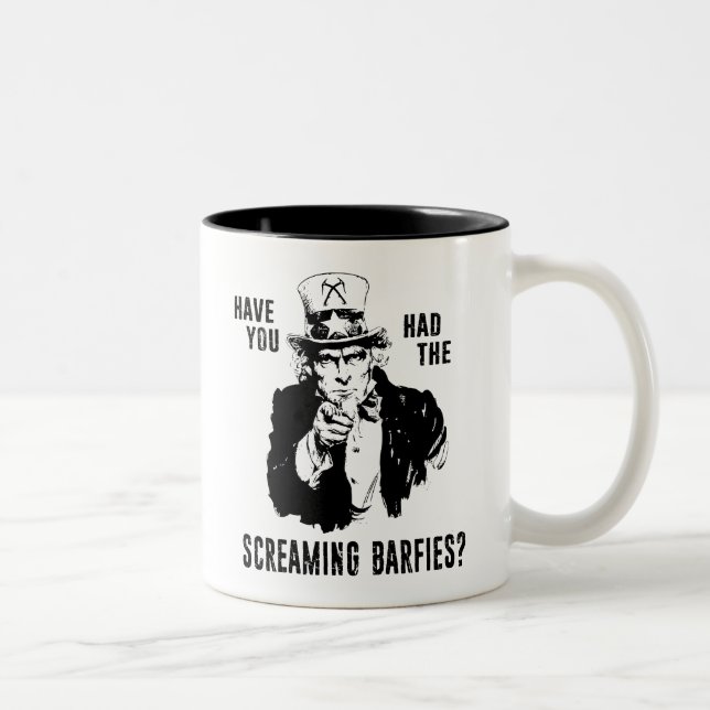 Have You Had The Screaming Barfies Ice Climbing Two-Tone Coffee Mug (Right)