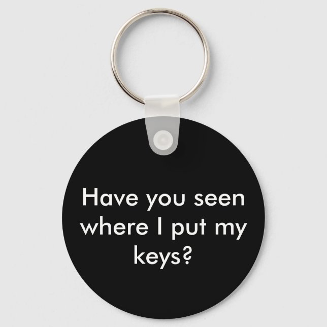 Have you seen where I put my keys? Keychain (Front)