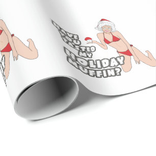 Have you tasted my holiday muffin? wrapping paper