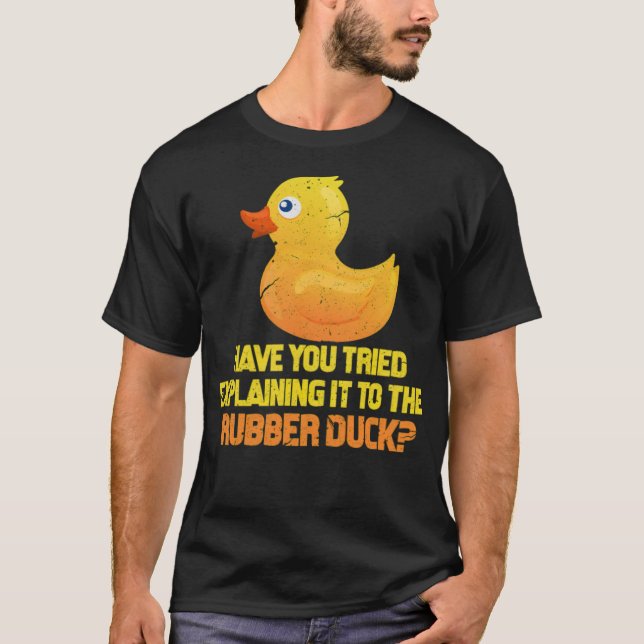 Have You Tried Explaining It Computer black lab pu T-Shirt (Front)