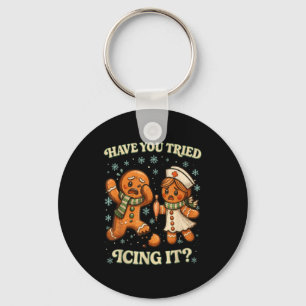 Have You Tried Icing It _ Funny Christmas Gingerbr Keychain
