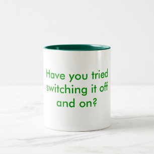 Have you tried switching it off and on? Two-Tone coffee mug