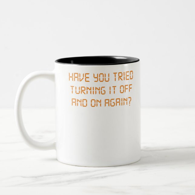 have you tried turning it off and on angain-lDxdk. Two-Tone Coffee Mug (Left)