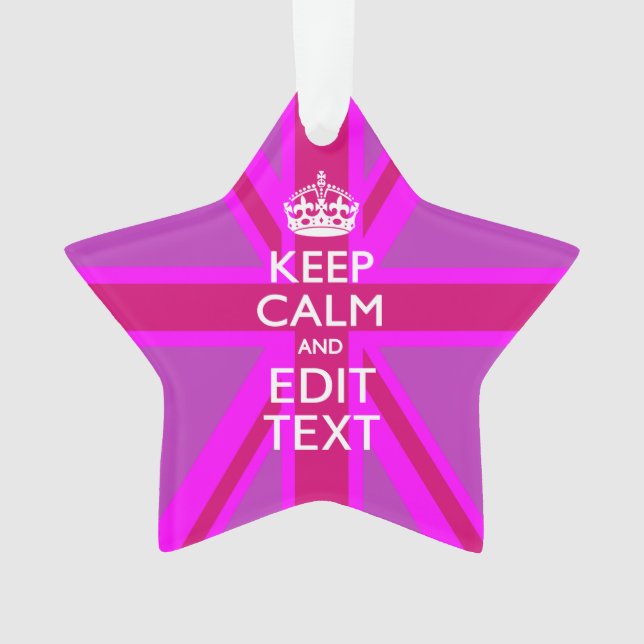 Have Your Keep Calm Text on Pink Union Jack (devant)
