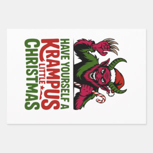 Have Yourself a Krampus Little Christmas Krampus L Wrapping Paper Sheet