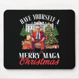 Have Yourself A Merry Christmas Santa Funny Trump  Mouse Pad