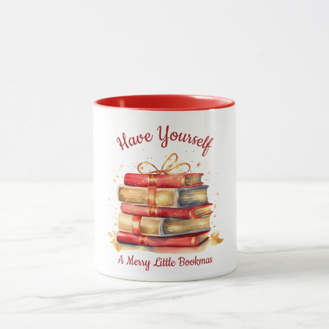 Have Yourself A Merry Little Bookmas Mug (Center)