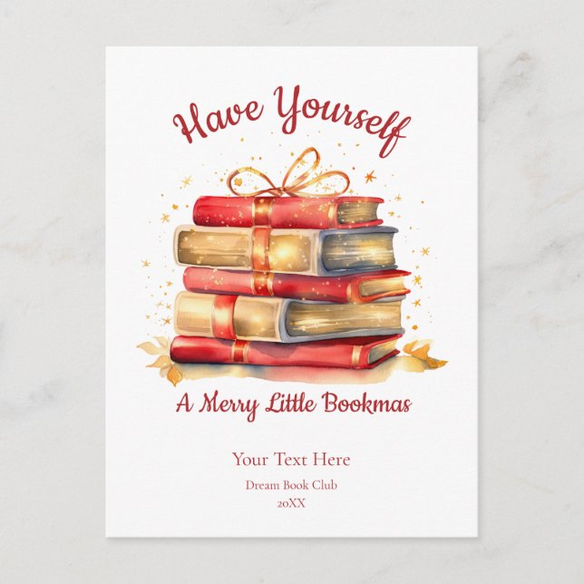 Have Yourself A Merry Little Bookmas Postcard (Front)