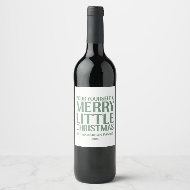 Have Yourself A Merry Little Christmas Wine Label (Front)