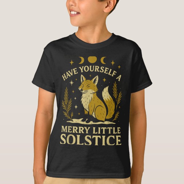 Have Yourself A Merry Little Solstice Fox Mystic  T-Shirt (Front)